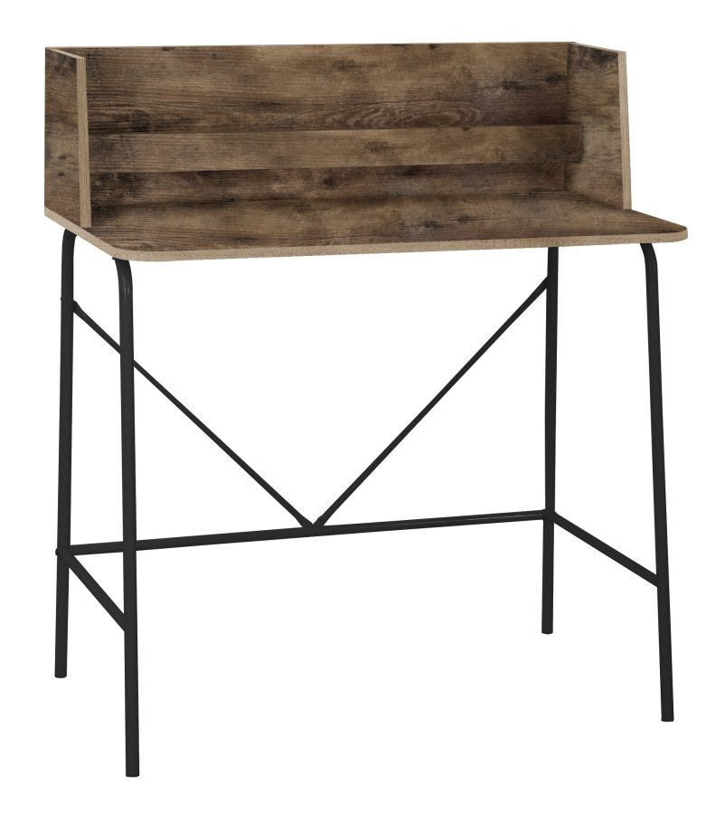 NORDLYS Houston databord, rektangulrt - brunt tre og svart metall (90x48)