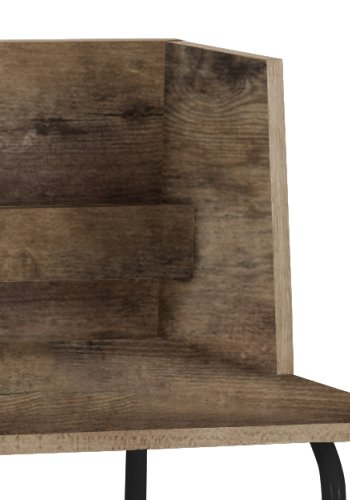 NORDLYS Houston databord, rektangulrt - brunt tre og svart metall (90x48)