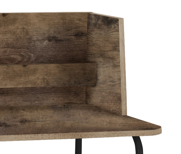 NORDLYS Houston databord, rektangulrt - brunt tre og svart metall (90x48)