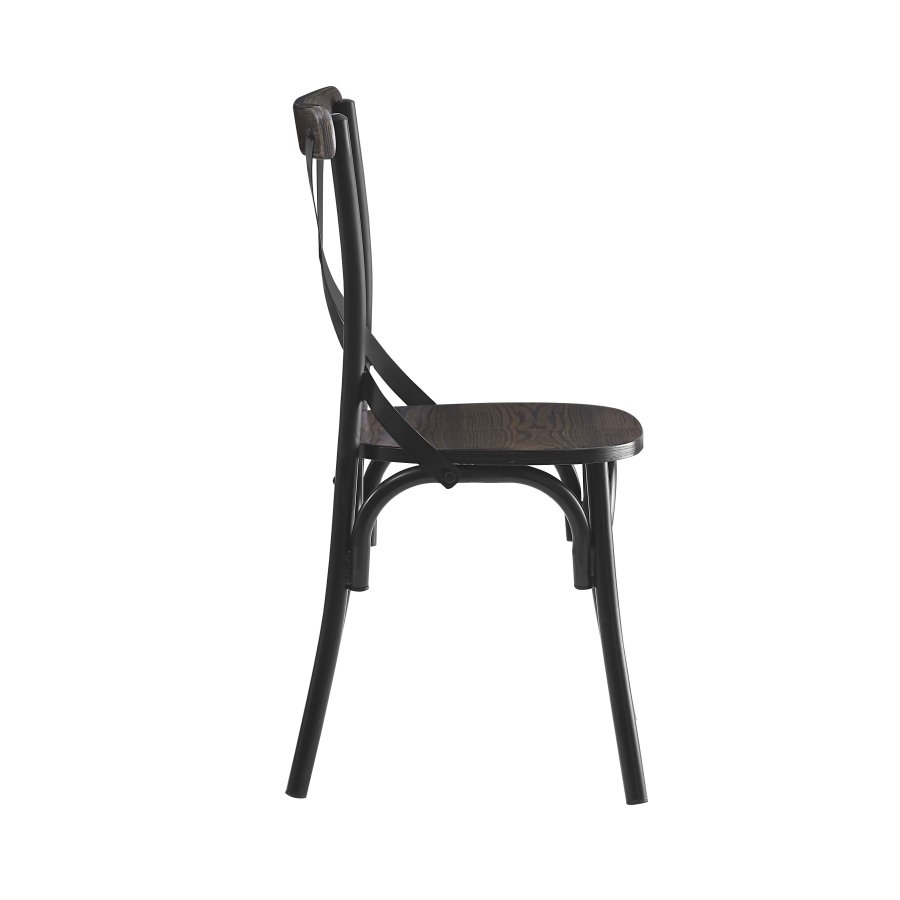 NORDLYS Howard spisebordstol - gr ask og sort metall