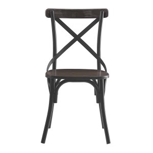 NORDLYS Howard spisebordsstol - gr asketr og sort metal