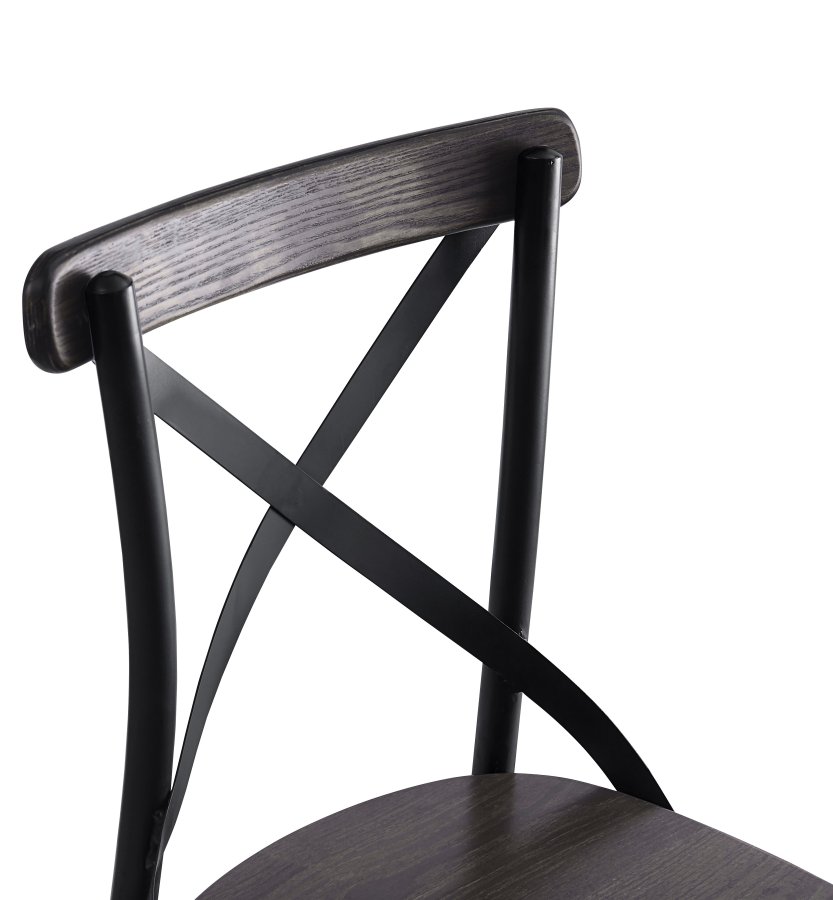 NORDLYS Howard spisebordstol - gr ask og sort metall