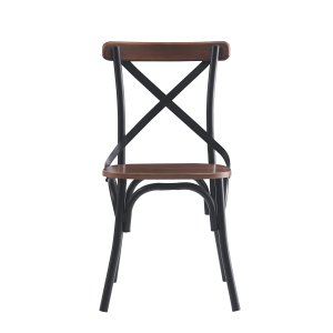 NORDLYS Howard spisebordsstol - brun asketr og sort metal