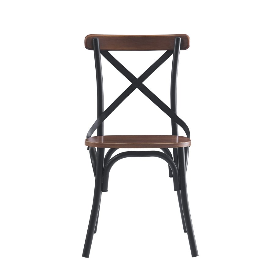 NORDLYS Howard spisebordstol - brunt asketre og sort metall