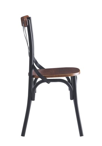 NORDLYS Howard spisebordstol - brunt asketre og sort metall