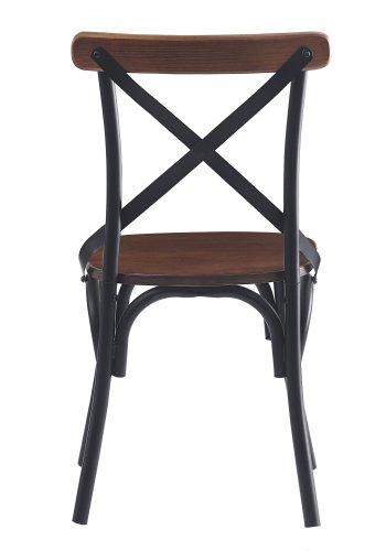 NORDLYS Howard spisebordstol - brunt asketre og sort metall