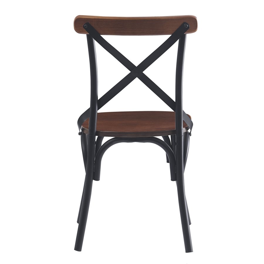 NORDLYS Howard spisebordstol - brunt asketre og sort metall
