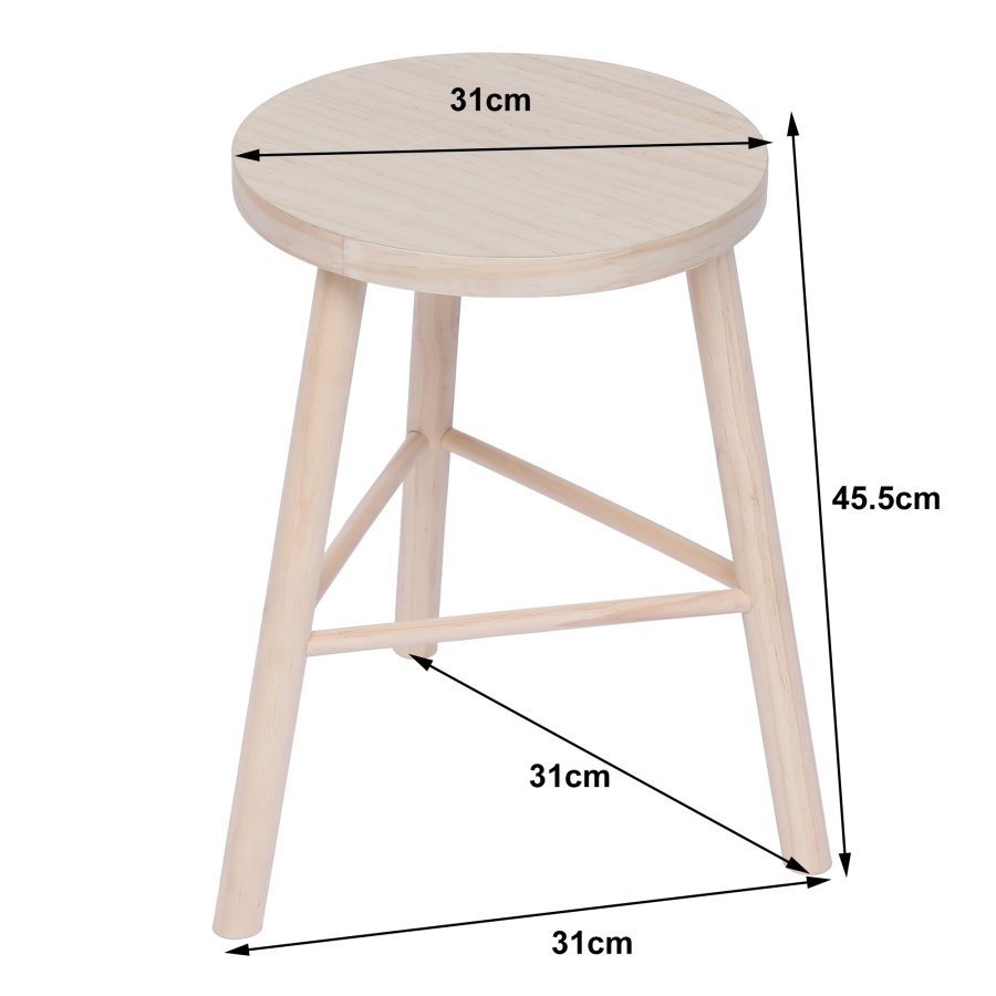 NORDLYS Itami Hocker, rund – Kiefer natur (31)