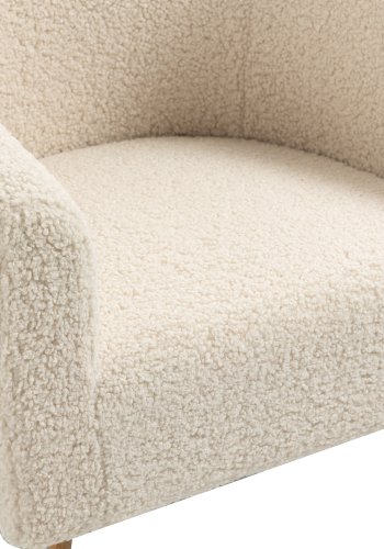 NORDLYS Kiruna lenestol - hvit ull og metall