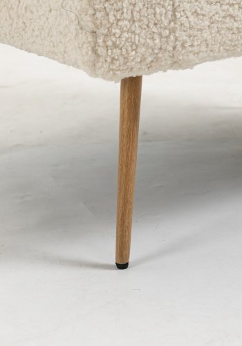 NORDLYS Kiruna lenestol - hvit ull og metall