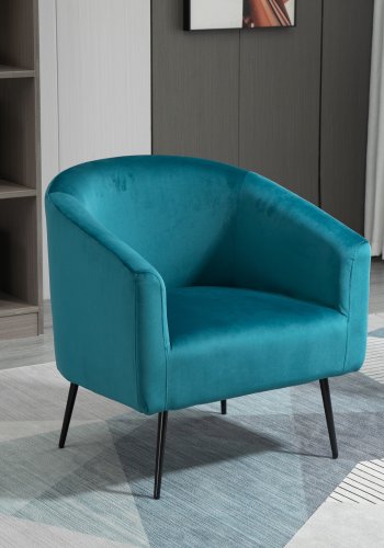 NORDLYS Kiruna lenestol - andebl flyel og sort metall