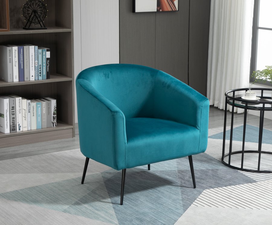 NORDLYS Kiruna lenestol - andebl flyel og sort metall