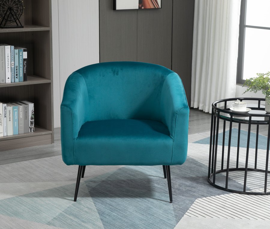 NORDLYS Kiruna lenestol - andebl flyel og sort metall