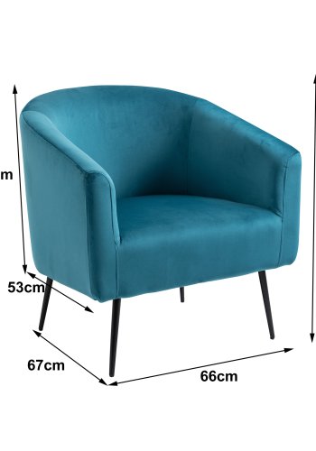 NORDLYS Kiruna lenestol - andebl flyel og sort metall