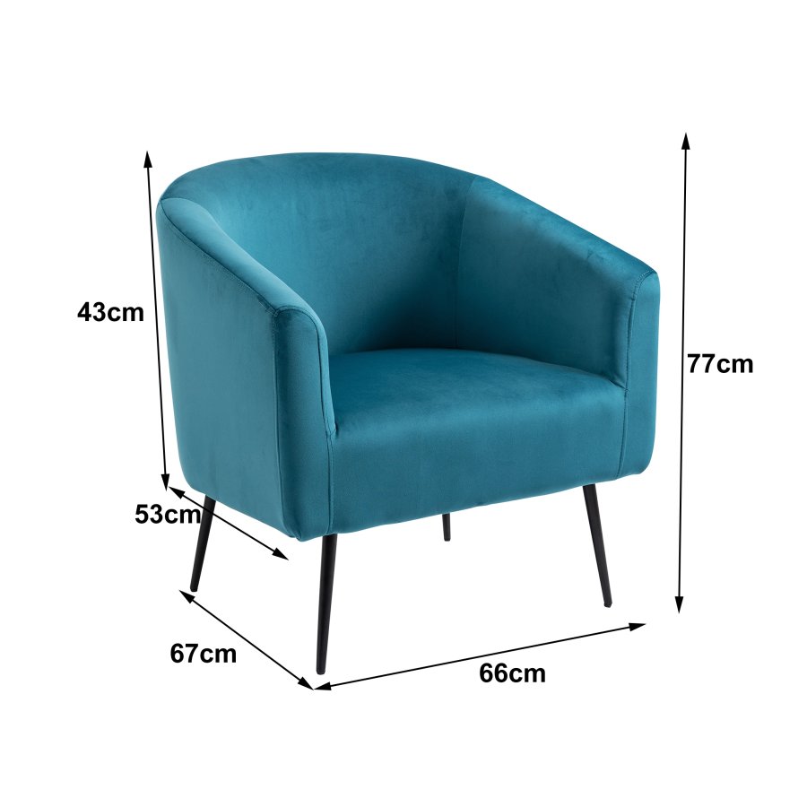 NORDLYS Kiruna lenestol - andebl flyel og sort metall