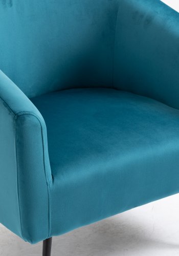 NORDLYS Kiruna lenestol - andebl flyel og sort metall