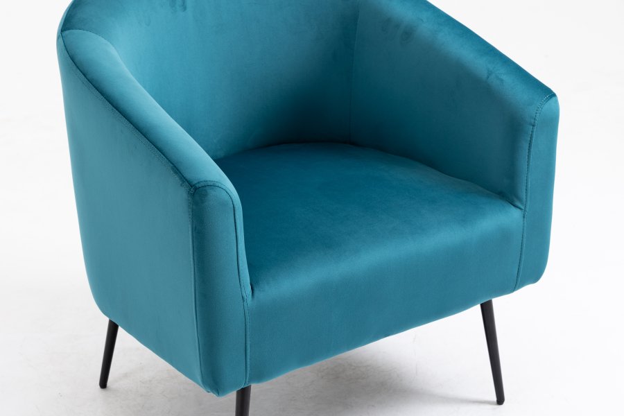 NORDLYS Kiruna lenestol - andebl flyel og sort metall