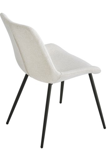 NORDLYS Koge spisebordsstol - beige stoff og sort metall