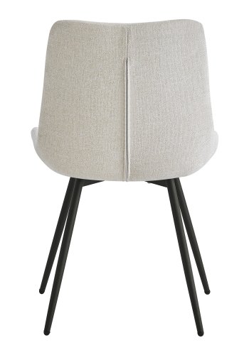 NORDLYS Koge spisebordsstol - beige stoff og sort metall