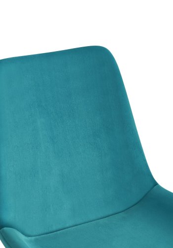 NORDLYS Koge spisestuestol - andebl velour og sort metall