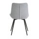 NORDLYS Koge spisebordsstol - grtt stoff og sort metall