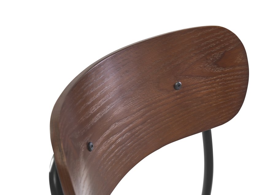 NORDLYS Lincoln spisestuestol, stabelbar - grtt stoff, tre og sort metall