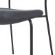 NORDLYS Lincoln spisestuestol, stabelbar - semsket skinn, tre og sort metall