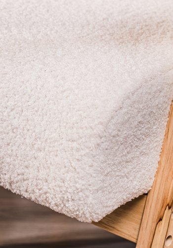 NORDLYS Louis loungestol, m. armln - hvid stof og natur bg