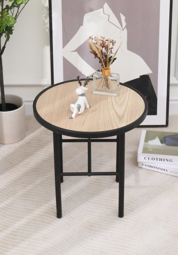 NORDLYS Mihara sidebord - svart metall og naturlig furu (40)