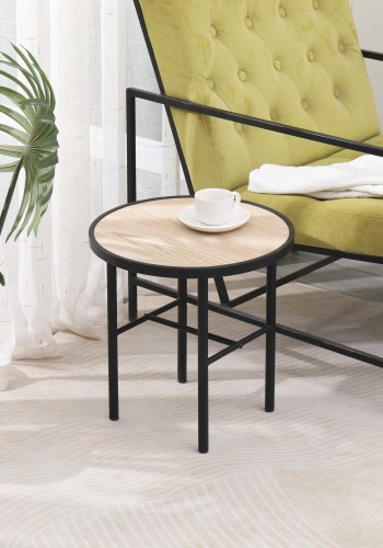 NORDLYS Mihara sidebord - svart metall og naturlig furu (40)