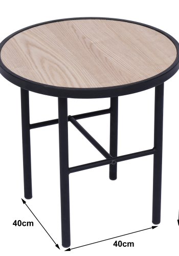 NORDLYS Mihara sidebord - svart metall og naturlig furu (40)