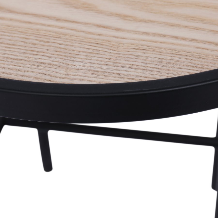 NORDLYS Mihara sidebord - svart metall og naturlig furu (40)