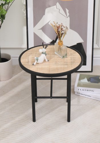 NORDLYS Mihara sidebord - svart metall og naturrotting (40)