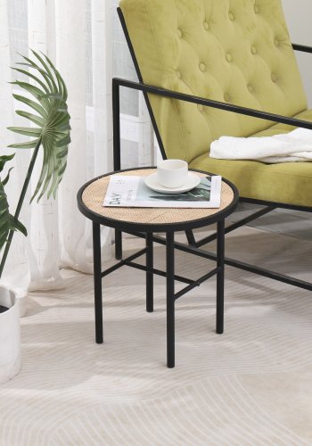 NORDLYS Mihara sidebord - svart metall og naturrotting (40)