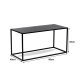 NORDLYS Monroe salongbord, rektangulrt - svart metall (90x40)