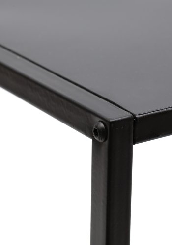 NORDLYS Monroe salongbord, rektangulrt - svart metall (90x40)