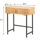 NORDLYS Nagano konsollbord, m. 2 drer - naturlig bk og metall (80x40)