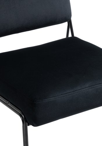 NORDLYS Nairobi lenestol - svart flyel og sort metall