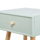NORDLYS Narita nattbord, m. 1 skuff - mintgrnt tre og naturlig bk (40x36)