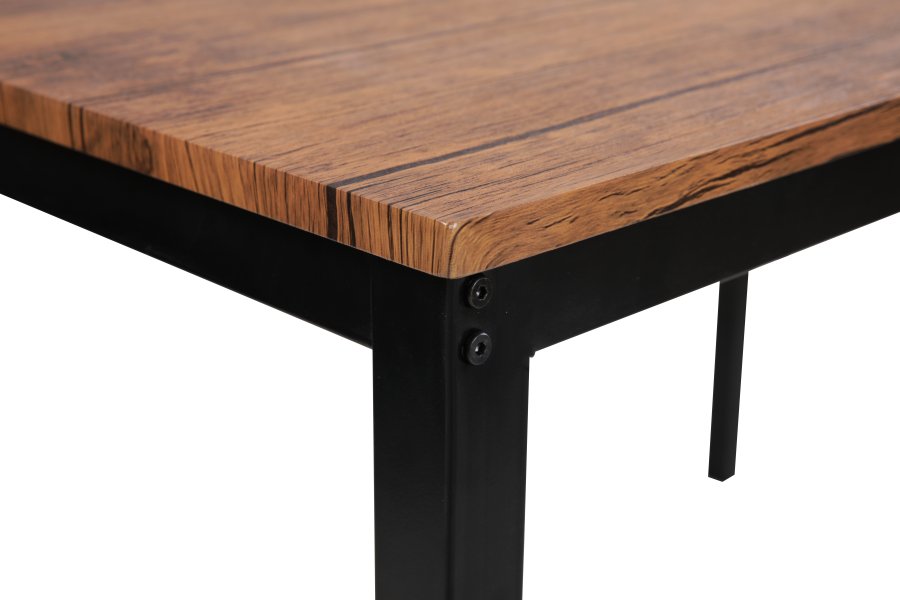 NORDLYS Newport spisebord, rektangulrt - brunt tre og metall (120x75)