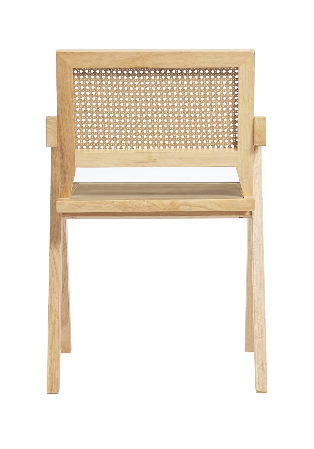 NORDLYS Nikko spisestuestol, m. armlener - brun rotting og ask