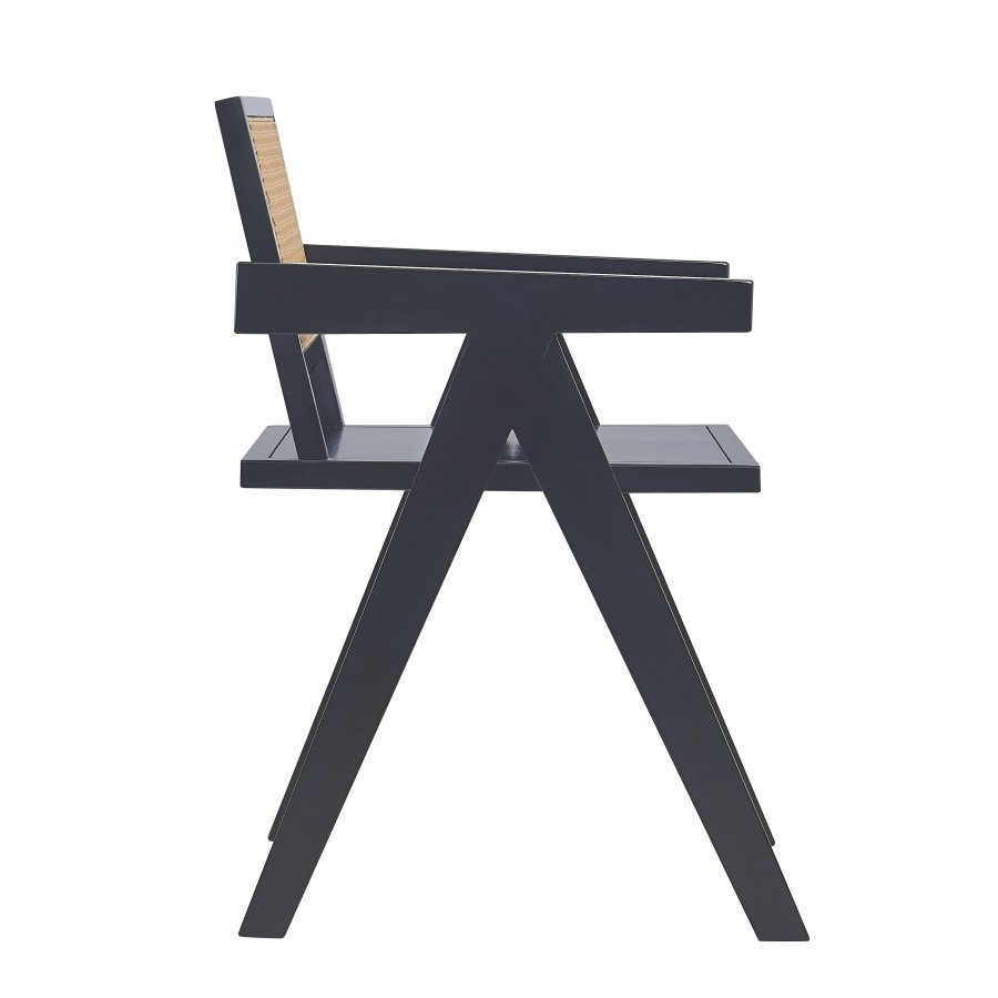  Nordlys NORDLYS Nikko spisestuestol, m. armlener - brun rotting og sort ask