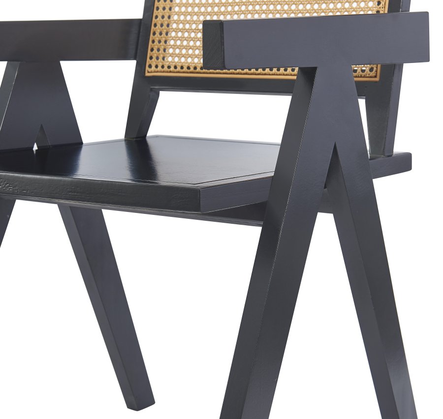  Nordlys NORDLYS Nikko spisestuestol, m. armlener - brun rotting og sort ask