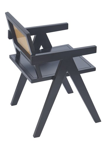  Nordlys NORDLYS Nikko spisestuestol, m. armlener - brun rotting og sort ask