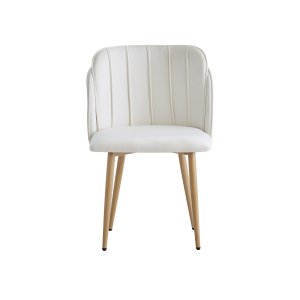 NORDLYS Nora spisebordsstol - beige fljl og metal