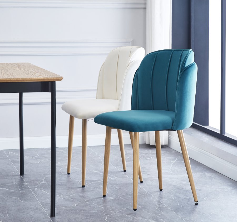 NORDLYS Nora spisebordsstol - andebl fljl og metal