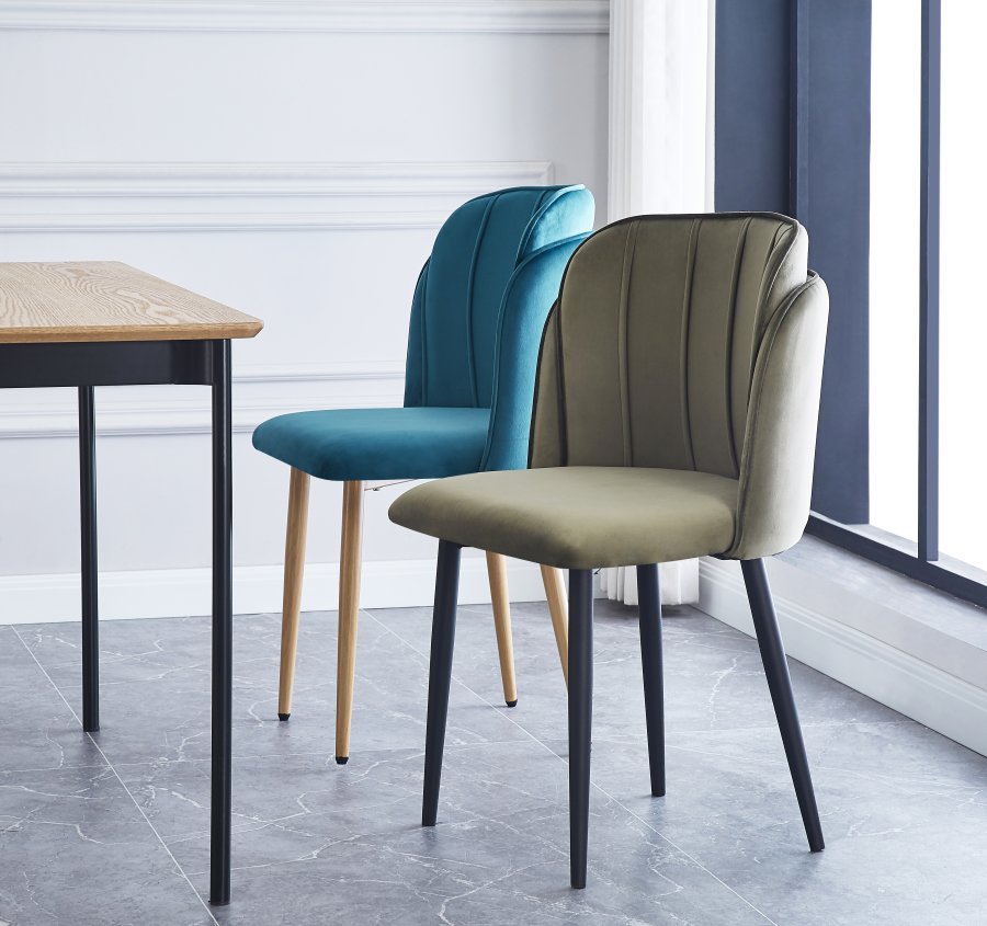  Nordlys NORDLYS Nora spisestuestol - grnn flyel og metall