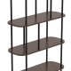 NORDLYS Norrsken bokhylle, m. 4 hyller - brunt tre og svart metall (H:118)