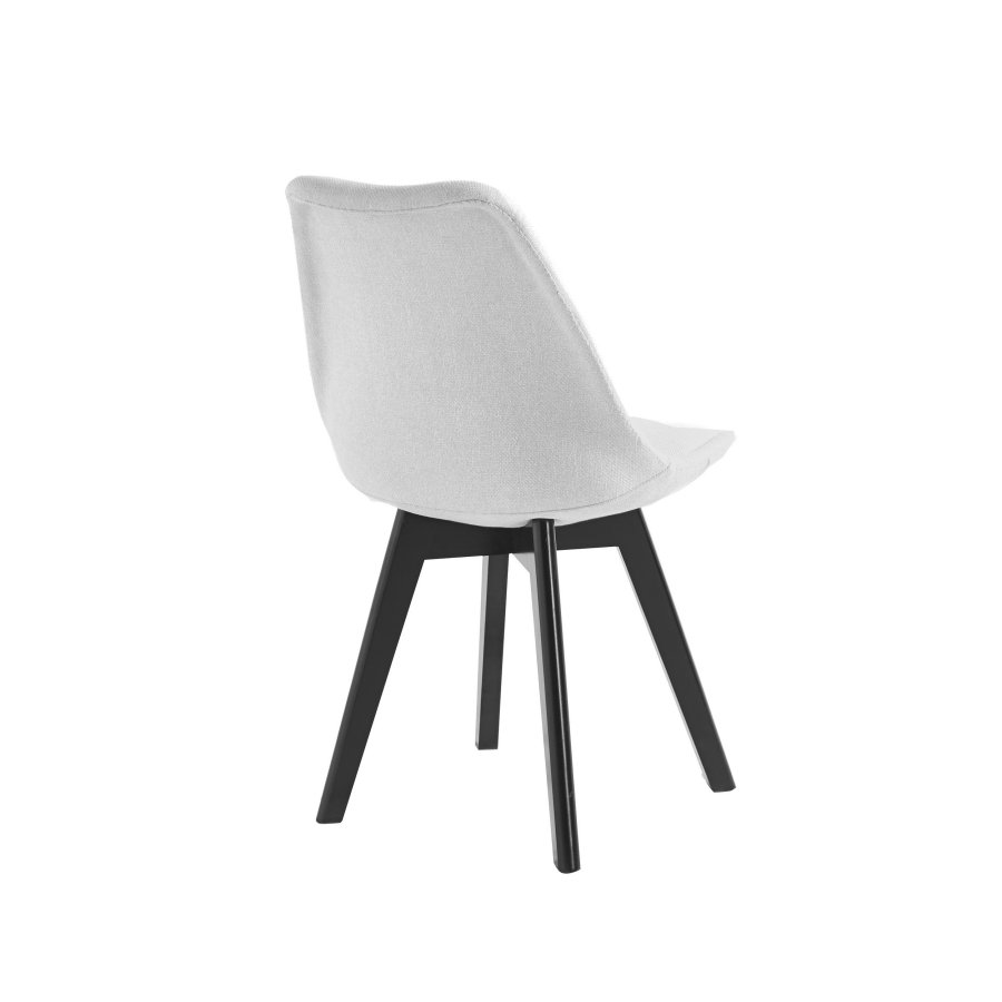 NORDLYS Nyborg spisestuestol - grtt stoff og bk