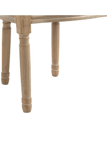 NORDLYS Richelieu spisestuestol - beige stoff og gummitre